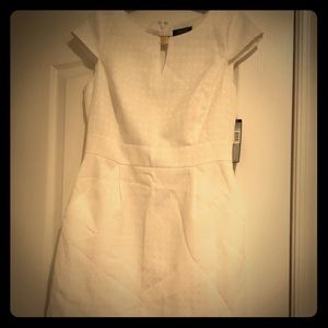 White cap sleeve dress